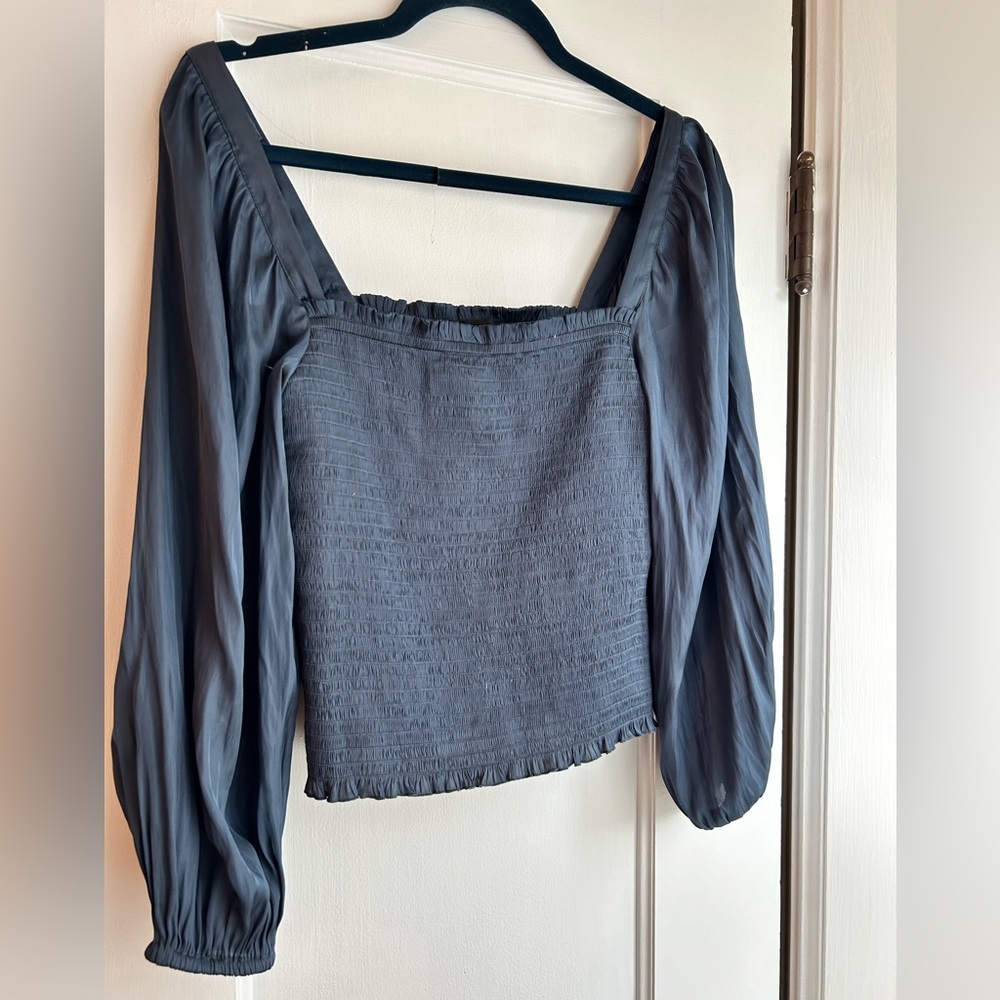 COPY - Jcrew Smocked Puff Sleeve Top, Size S